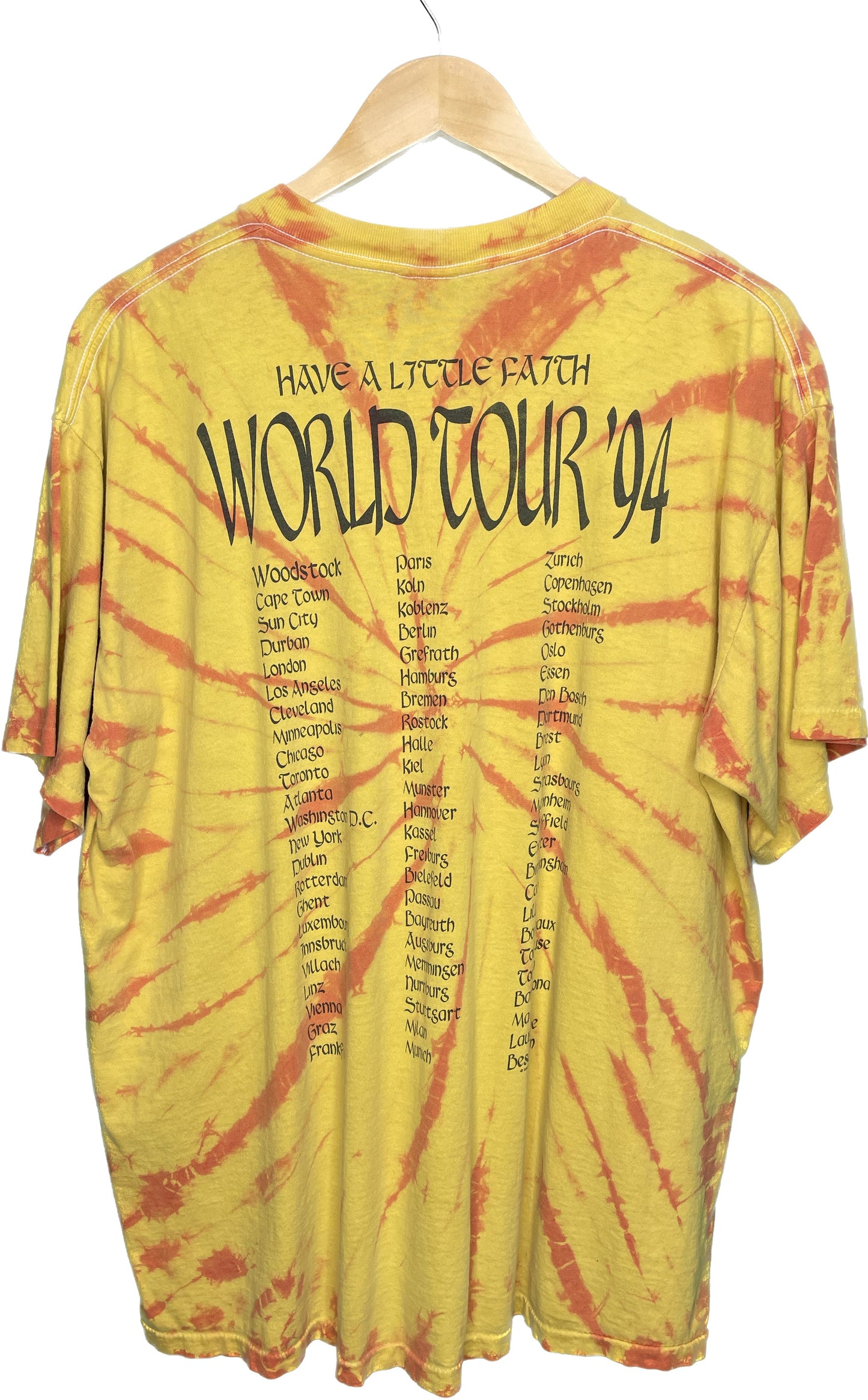 Vintage L/XL Joe Cocker Tie Dye 1994 World Tour Shirt
