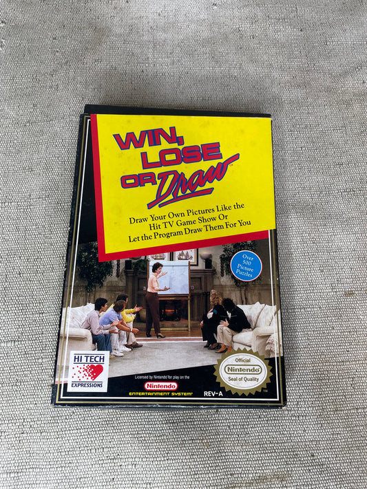 Vintage Nintendo Game Win Loose or Draw Complete Box Tested