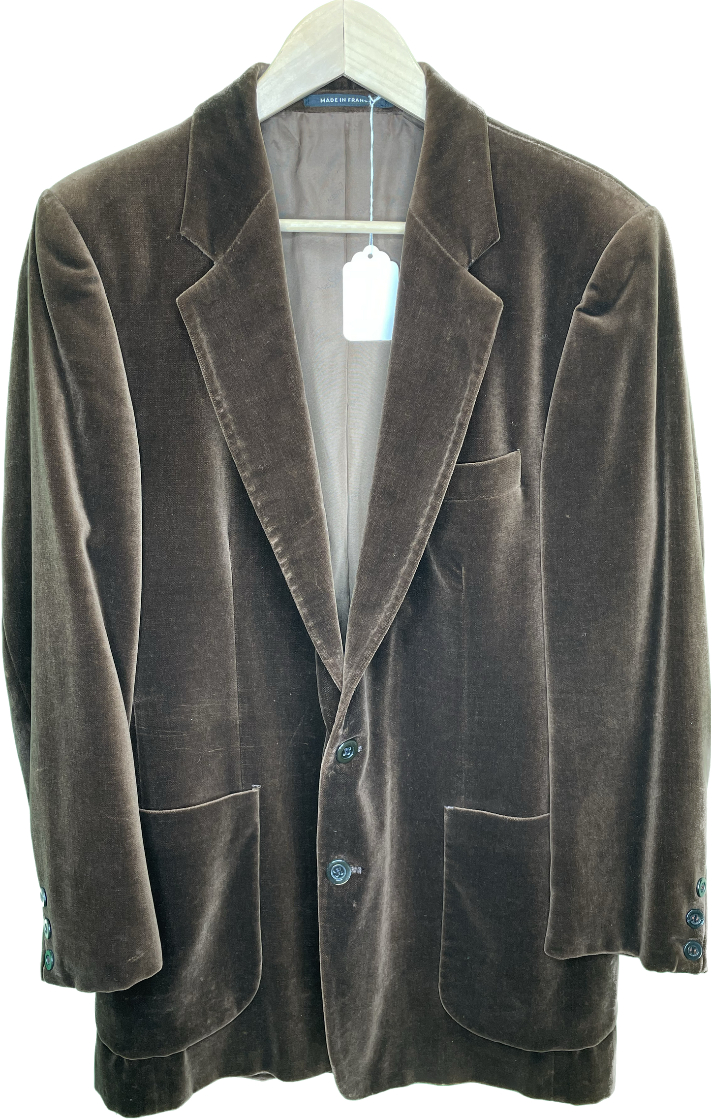 Vintage S/M YSL Yves Saint Laurent Brown Velvet Blazer Jacket