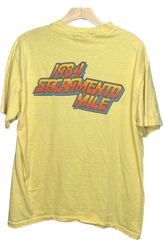 Vintage L/XL 1984 Sacramento Mile Motocross T-Shirt Paper Thin