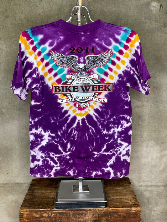 Vintage XS/S Daytona Beach Bike Week Tie Dye Shirt