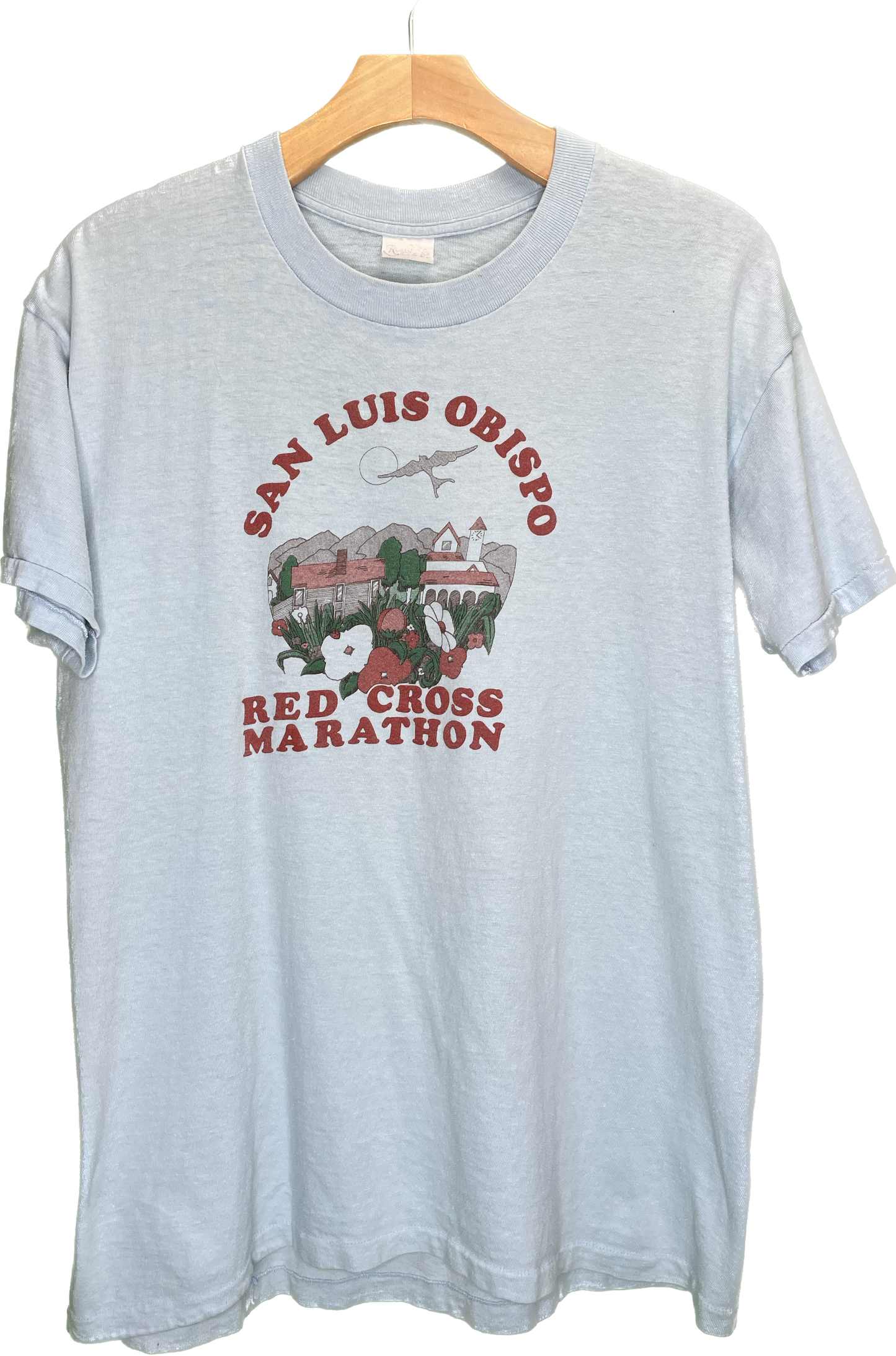 Vintage L San Luis Obispo Red Cross Marathon T-Shirt 80s