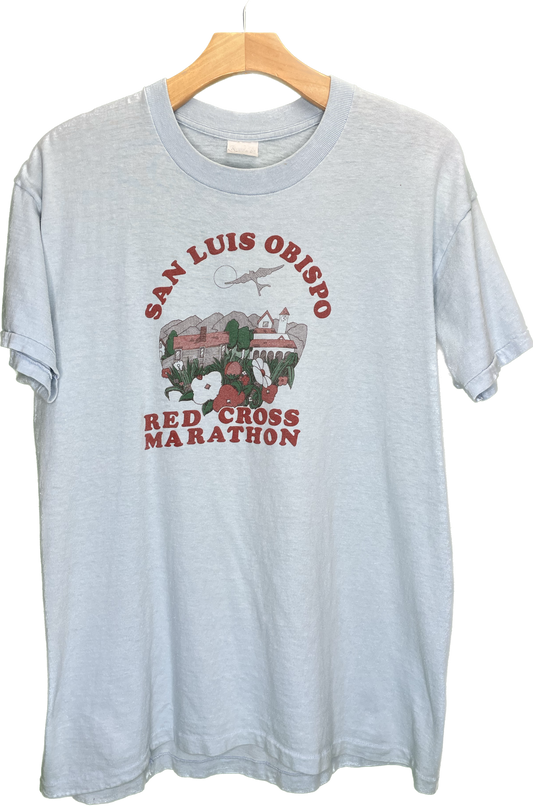 Vintage L San Luis Obispo Red Cross Marathon T-Shirt 80s