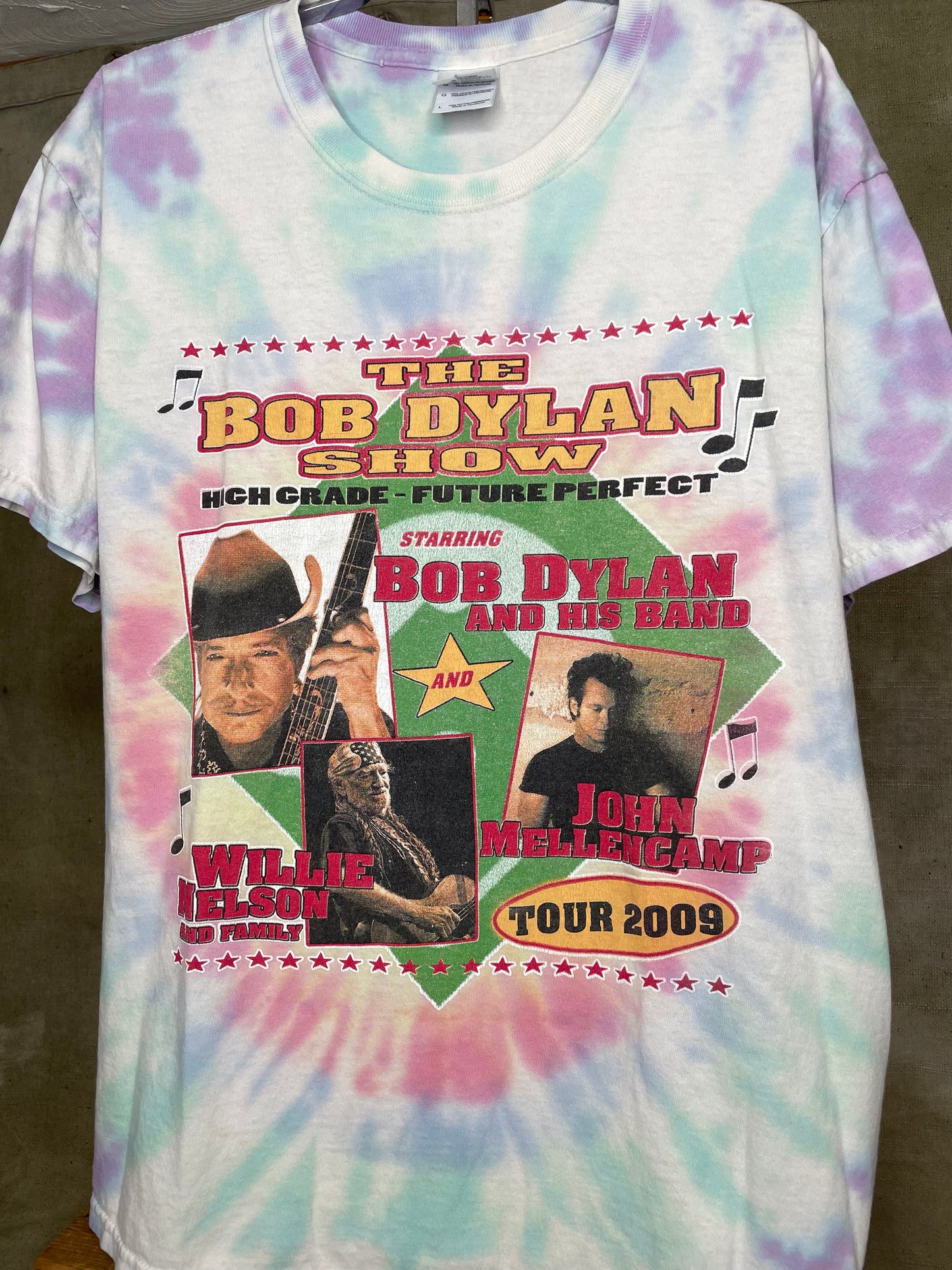 Vintage Bob Dylan Willie Nelson John Mellencamp Concert Y2K Shirt