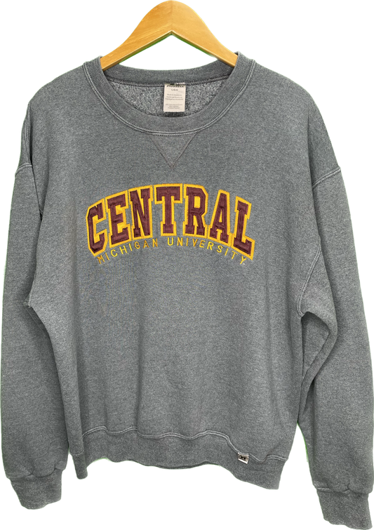 Vintage L/XL Central Michigan University College Crewneck Sweatshirt