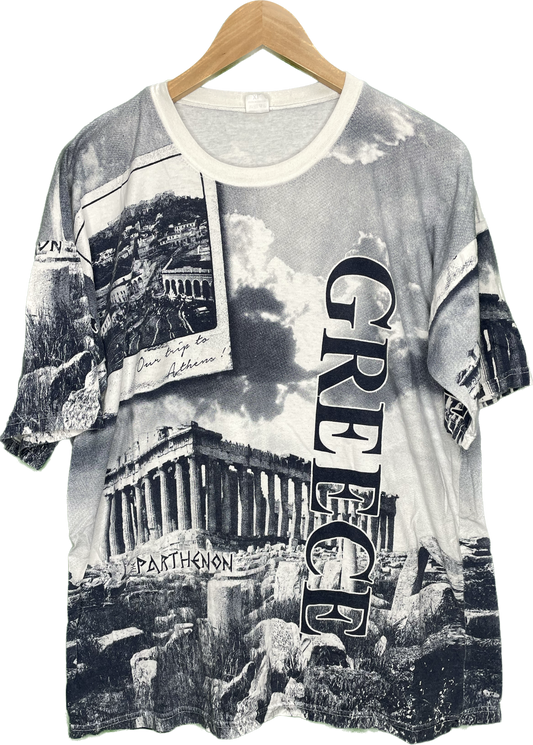 Vintage XL AOP 90s Greece Souvenir T-Shirt