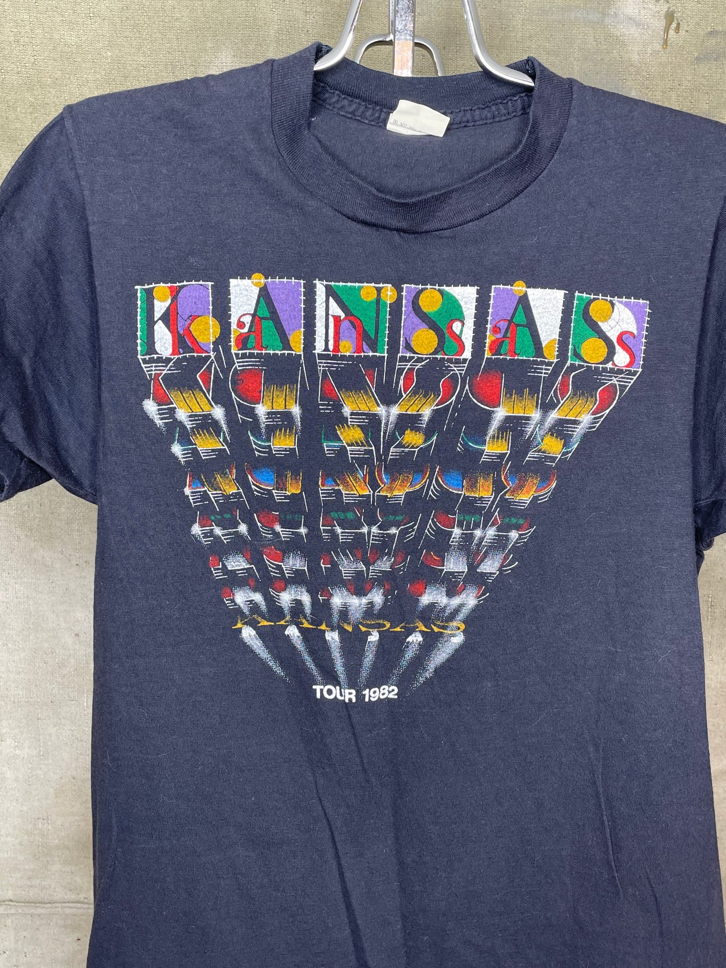 Vintage 80s Kansas Band Concert Shirt Sz S Single Stitch
