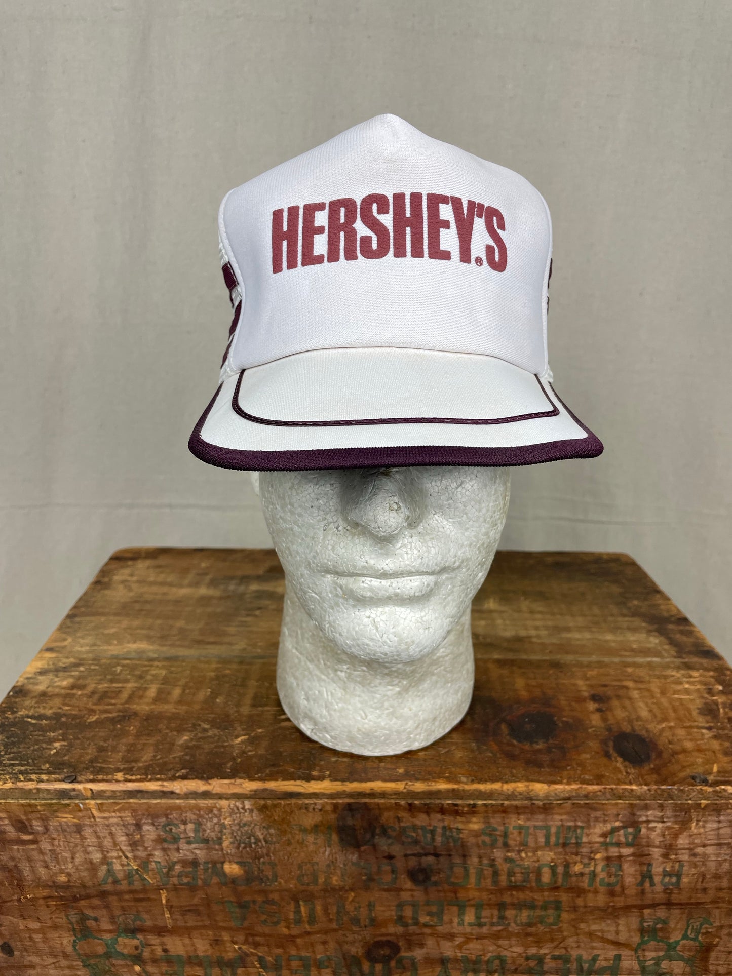 Vintage Trucker Hat Stripe Hersey’s Chocolate