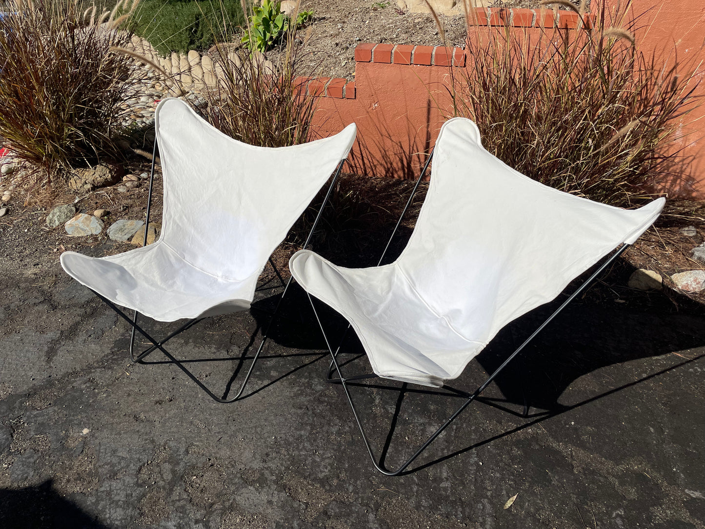 TWO MCM Knoll Hardoy Butterfly Chairs Pair Mid Century Modern