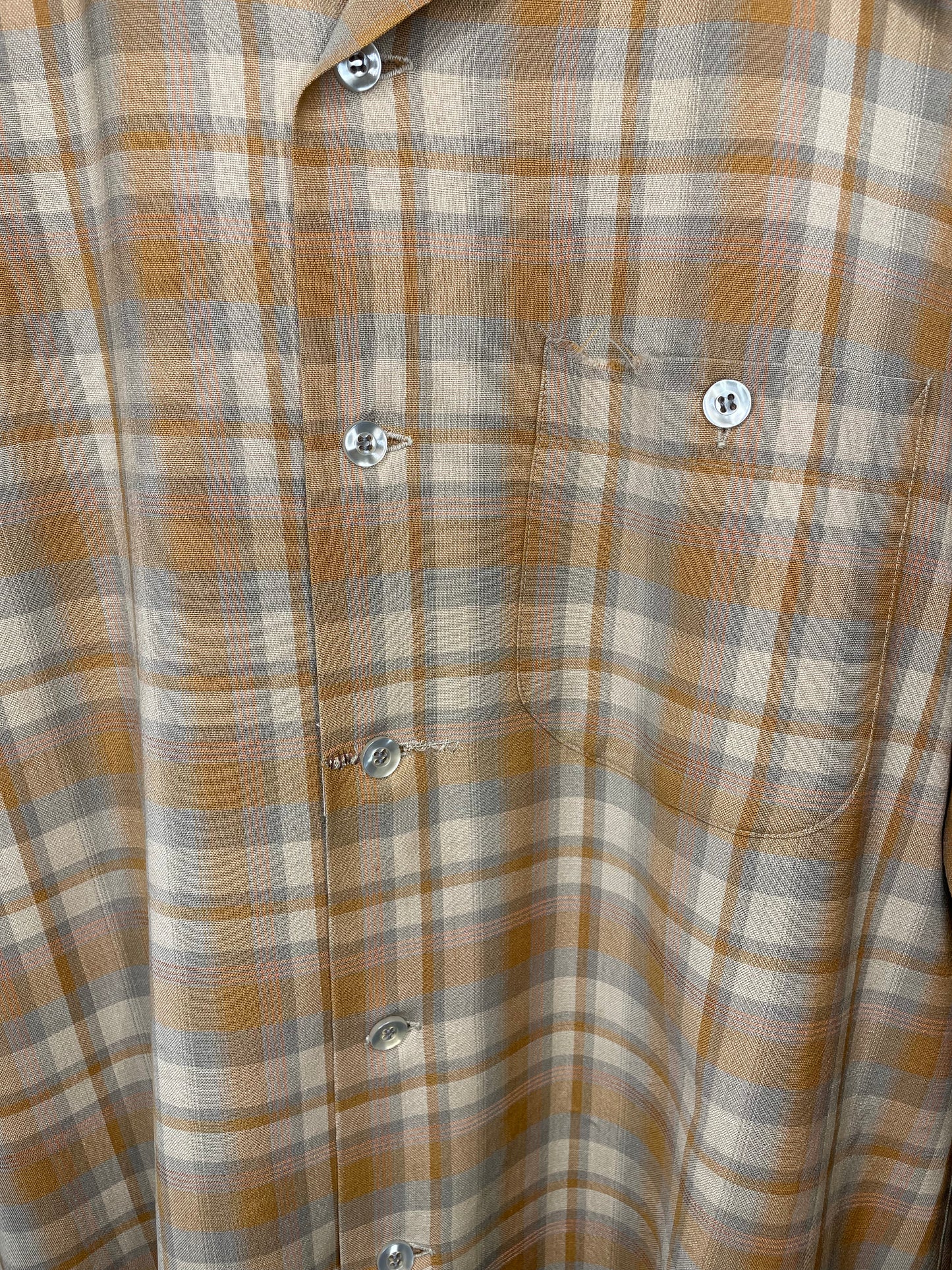 Vintage L Pendleton Worsted Wool Button Up Flannel As Is