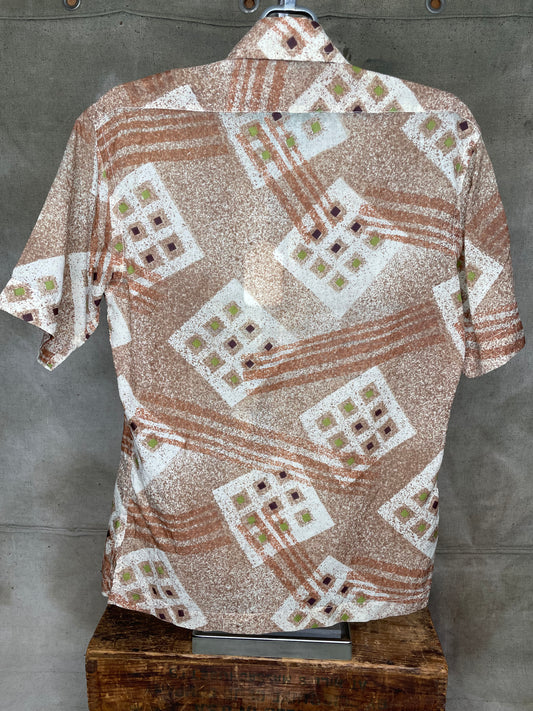 Vintage S Hung Cheong Hawaiian Style Button Up Shirt