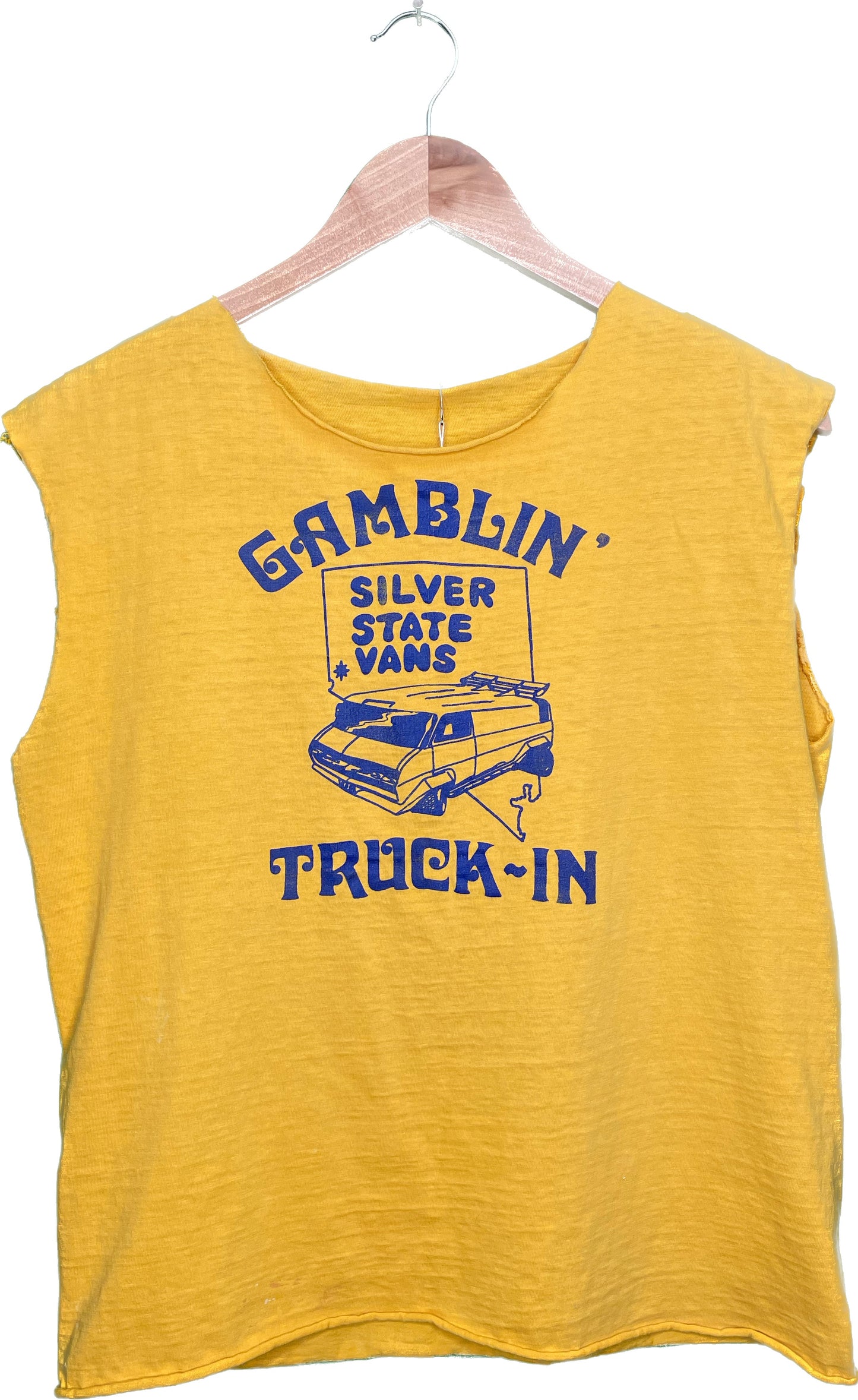 Vintage M Gamblin Truck-In Cut Off Sleeveless Shirt