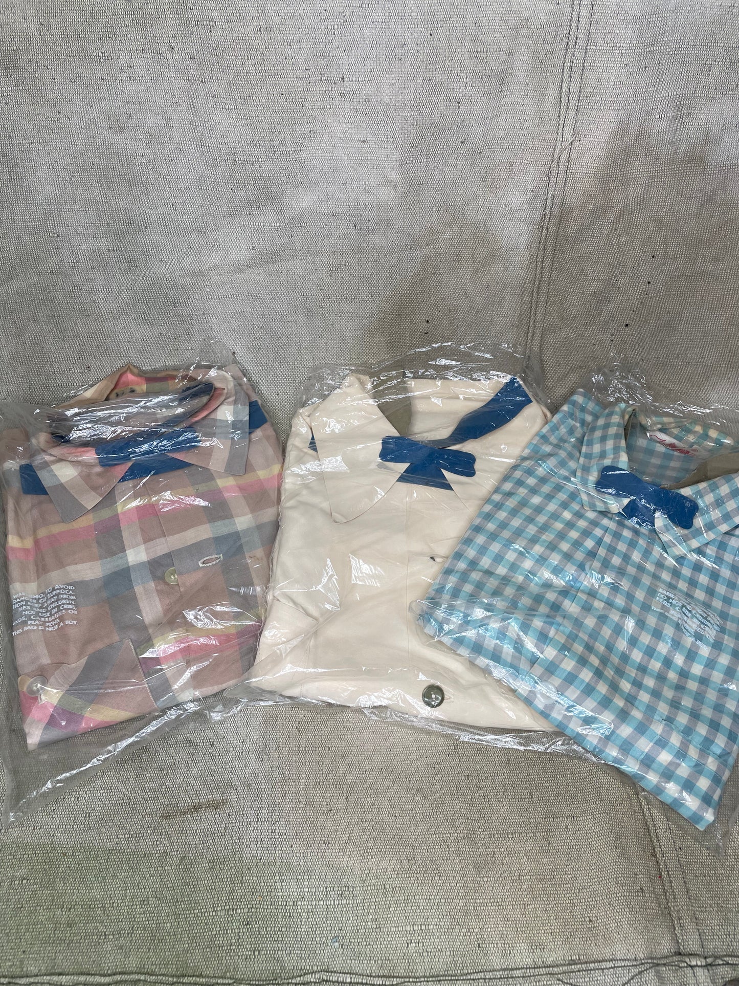 Vintage 50s 60s Mens Lot of 3 Button Up Shirts NOS