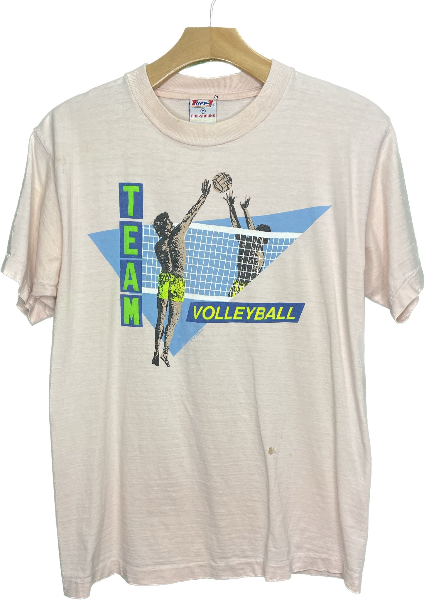 Vintage S/M Team Volleyball Poly Tee T-shirt