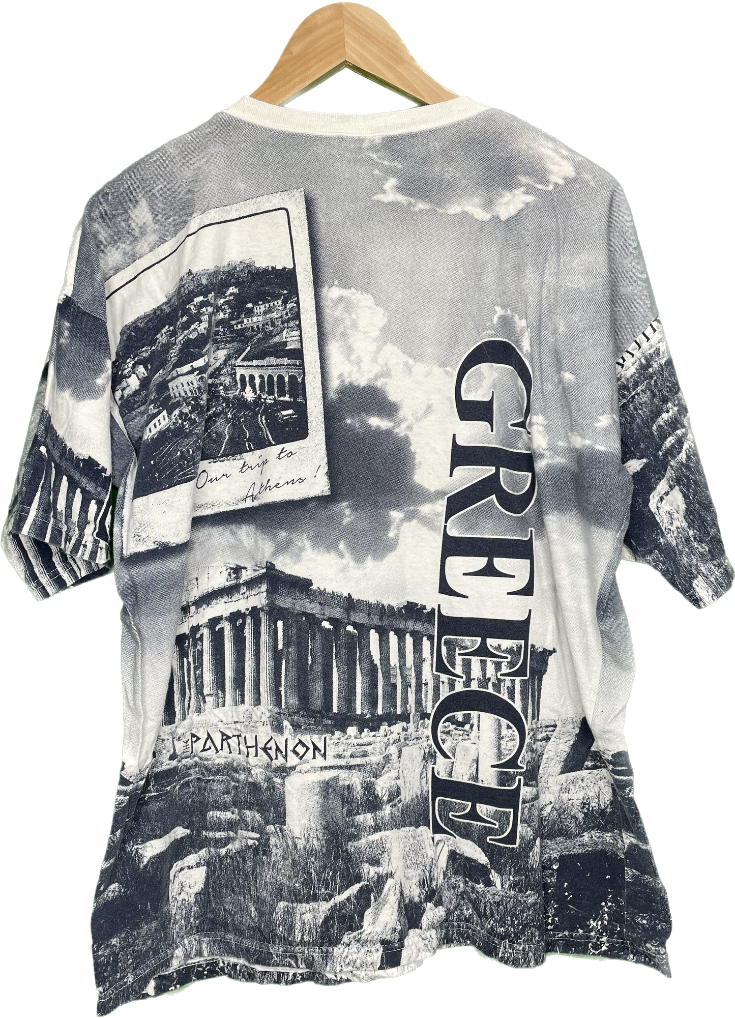 Vintage XL AOP 90s Greece Souvenir T-Shirt