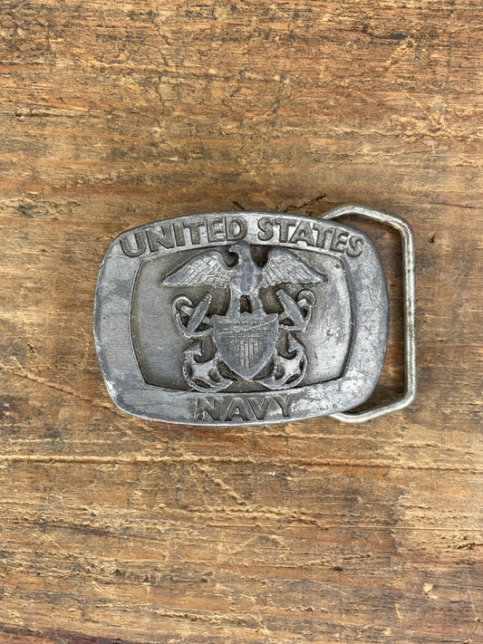 Vintage United States Navy Belt Buckle Small