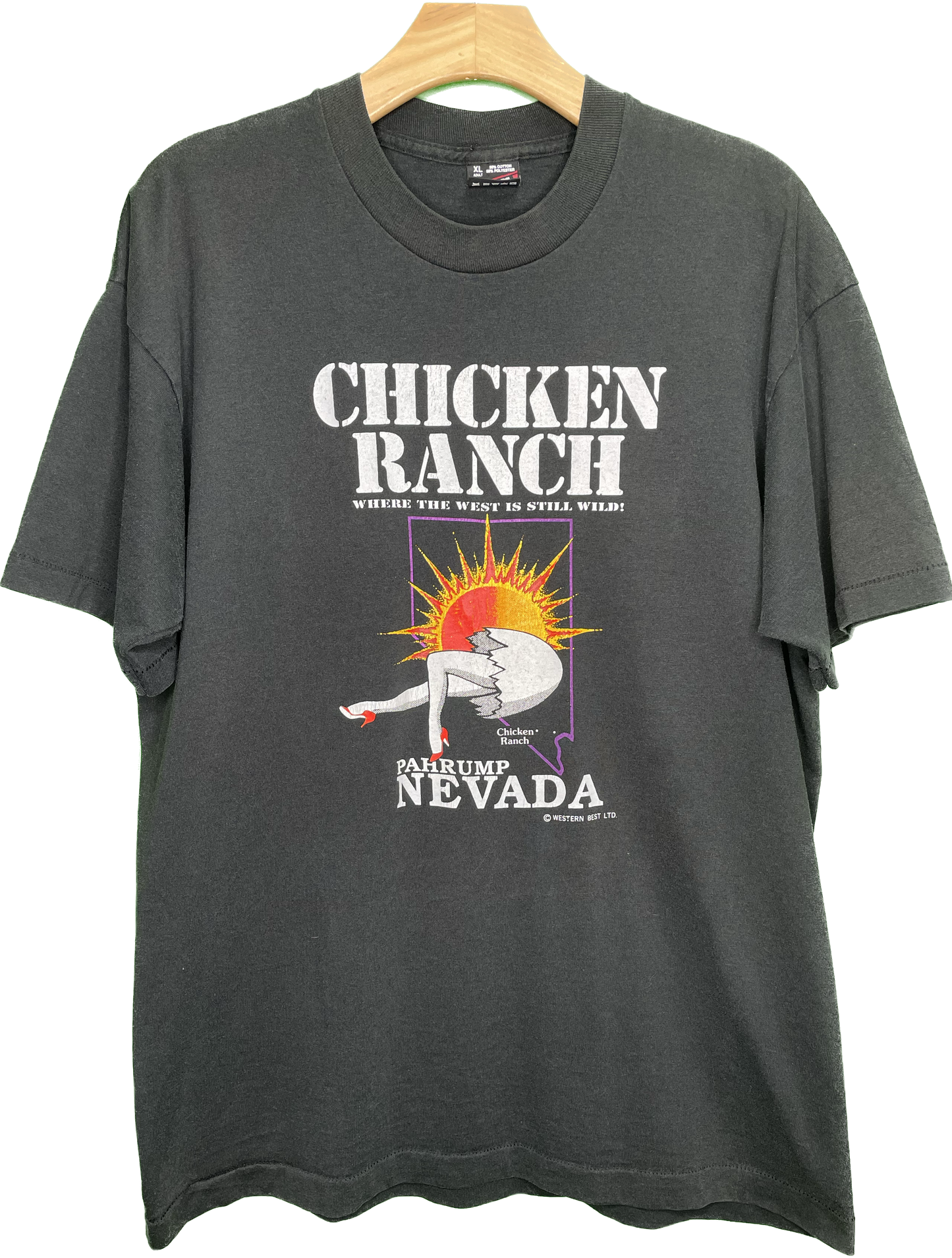Vintage L/XL Chicken Ranch Whore House Single Stitch T-Shirt