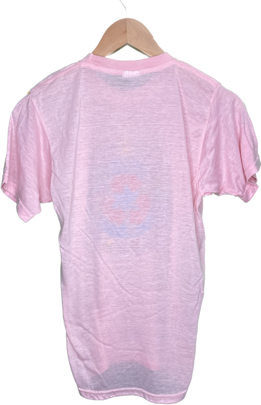 Vintage XS/S Recycle Reduce Rewear Village Vintage Merch Pink Short Sleeve Ringer T-Shirt