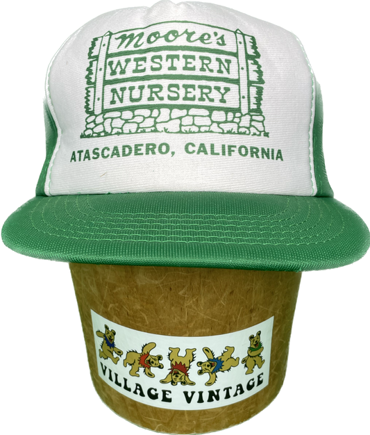 Vintage Moore’s Western Nursery Atascadero Foam Trucker Hat Snapback