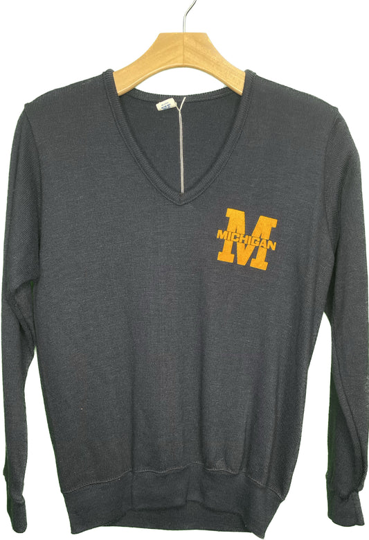 Vintage M Michigan University V Neck Knit Sweater