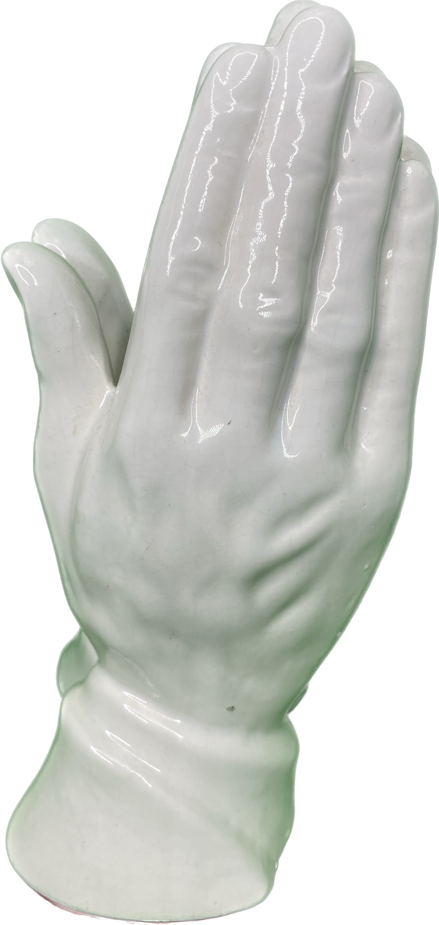 Vintage 7” Ceramic Praying Hands Religious