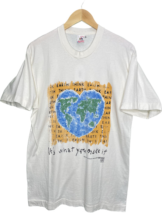 Vintage M/L Think Earth It's What You Make It Shirt