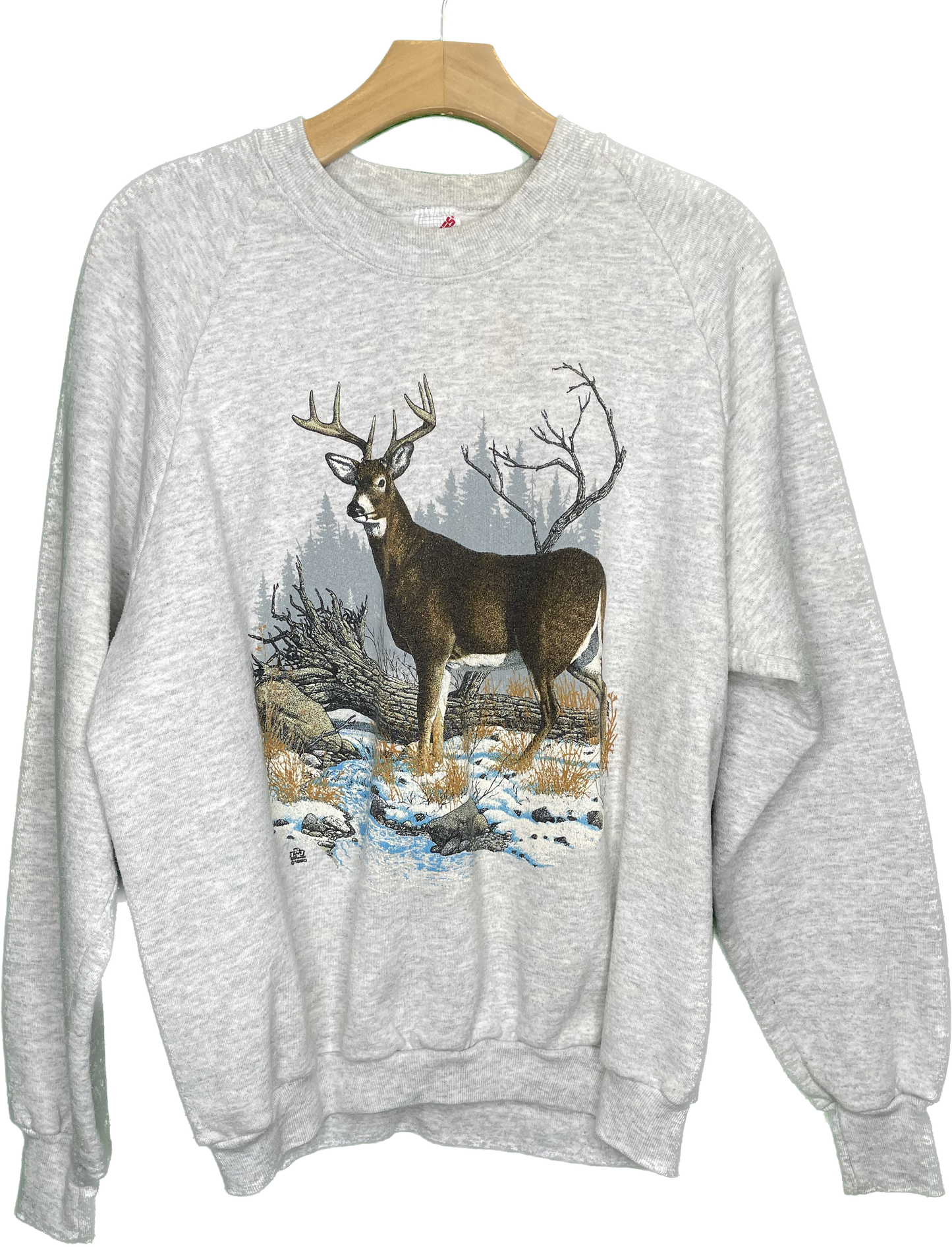 Vintage L/XL Buck Wildlife Outdoors Crewneck Sweatshirt