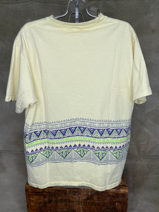 Vintage L Ocean Pacific AOP Single Stitch Shirt