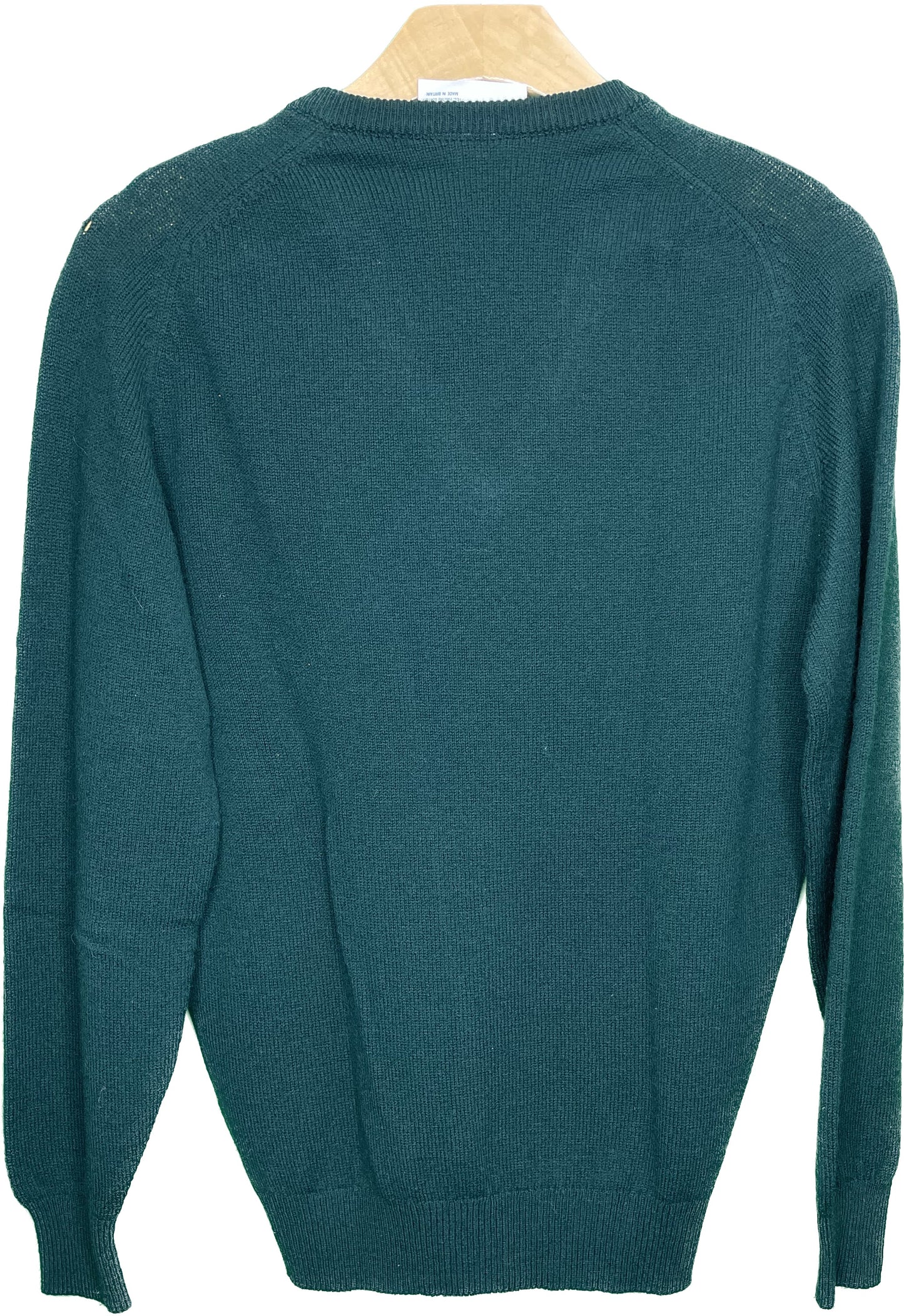 Vintage M Jaguar Green Pullover Vneck Sweater