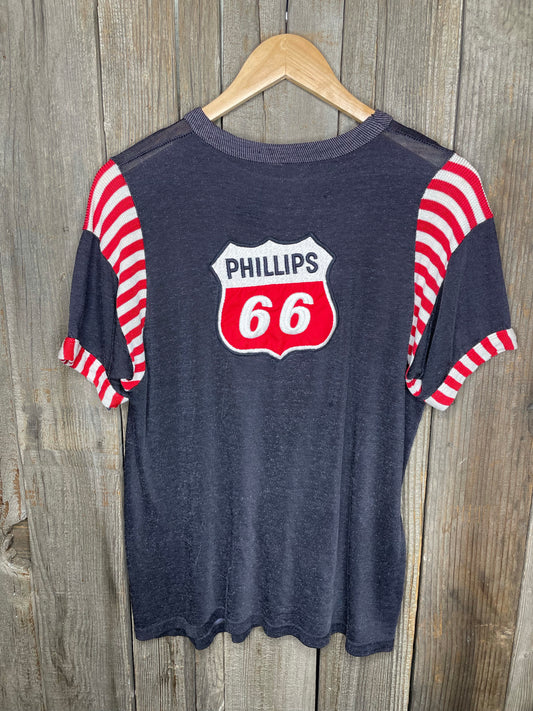 vintage 60s Phillips 66 jersey black red and white