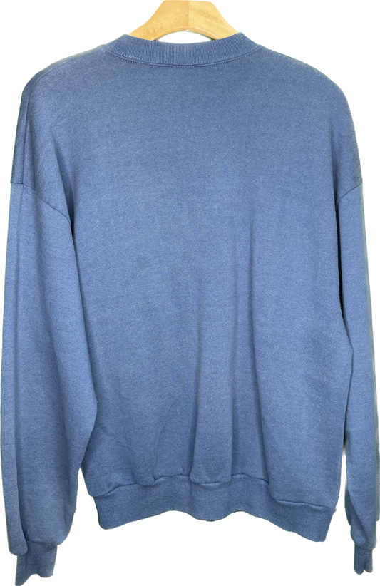 Vintage XL Recycle Reduce Rewear Village Vintage Merch Navy Blue  Crewneck Sweatshirt