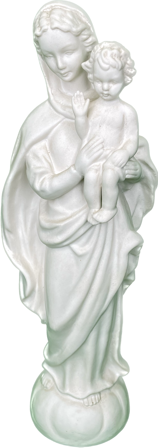 Vintage 10” Goebel Mother Mary and Child Ceramic Religious Statue