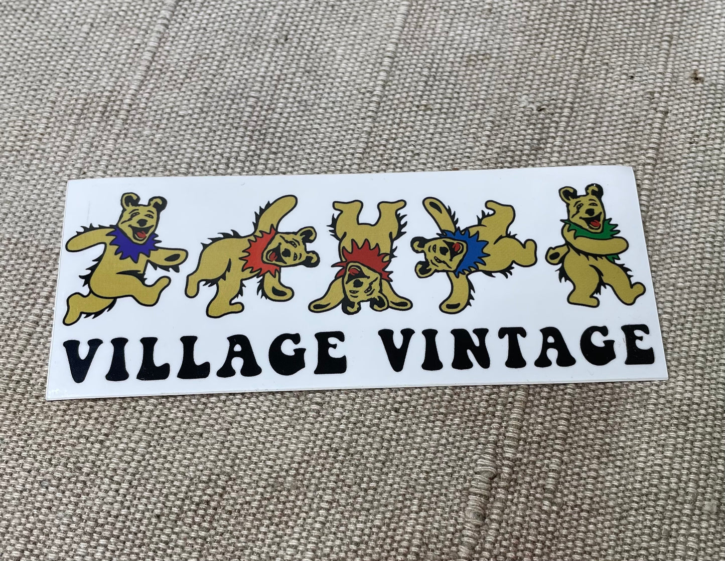 Village Vintage Dancing Bear Sticker