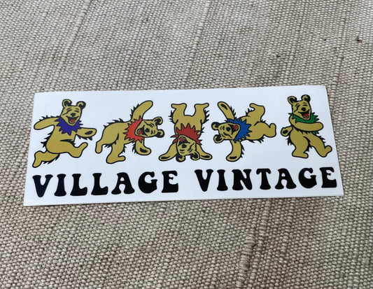 Village Vintage Dancing Bear Sticker