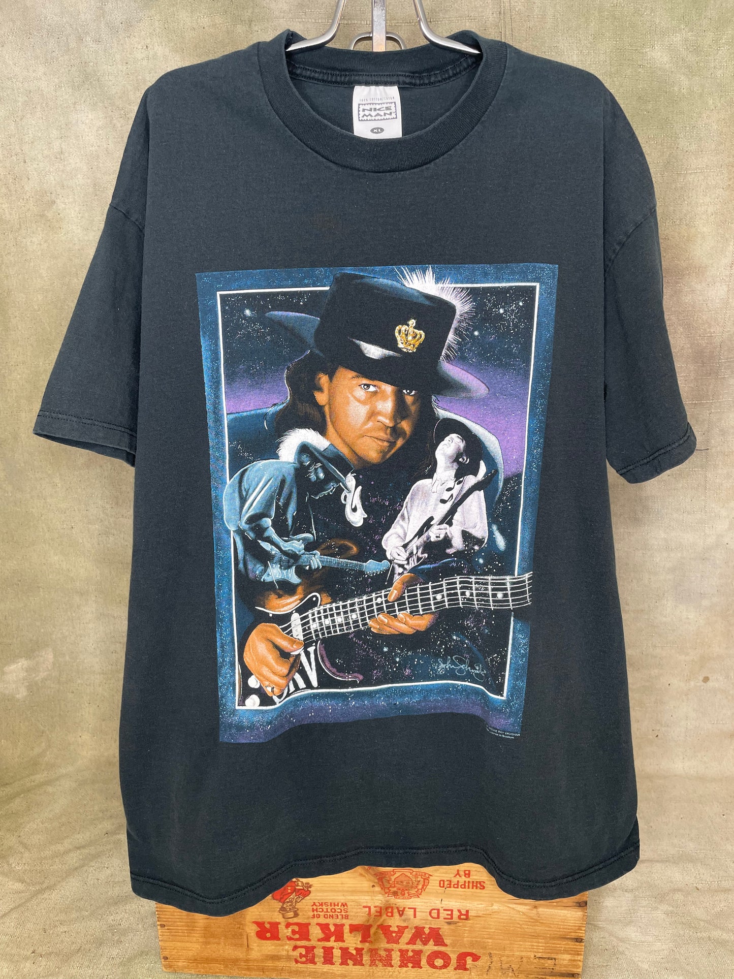 Vintage 90s Stevie Ray Vaughan Band Concert Tribute Shirt