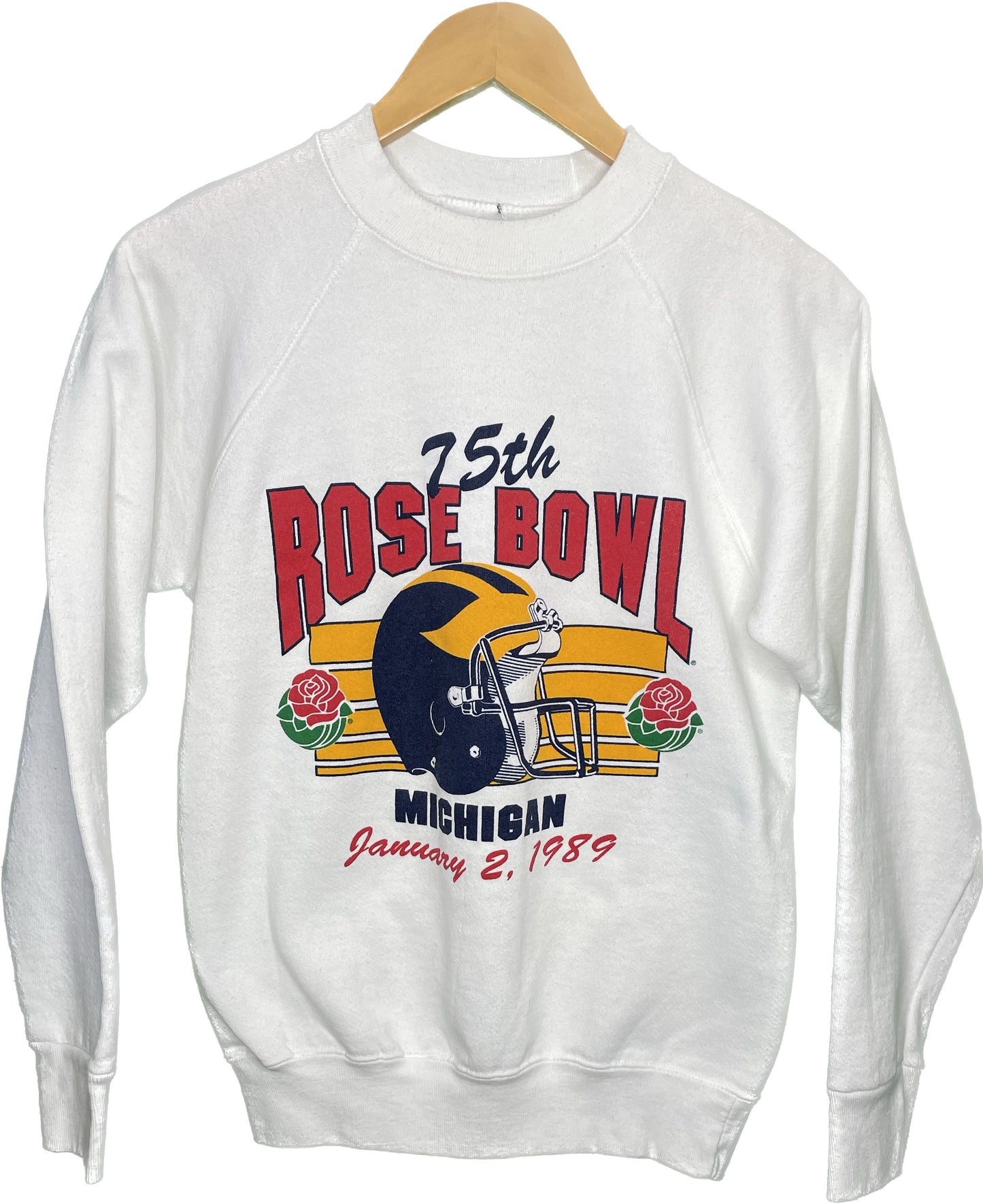 Vintage S 75th Rose Bowl Michigan College Sweatshirt