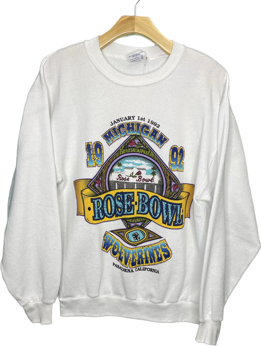 Vintage M/L 1992 Rose Bowl Wolverines Michigan College Sweatshirt