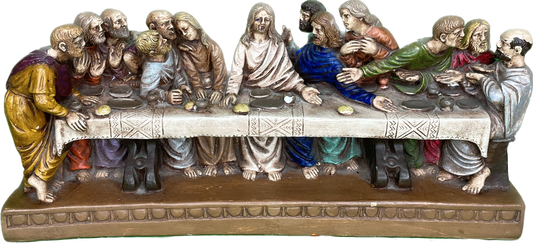 Vintage 13” Last Supper Ceramic Statue
