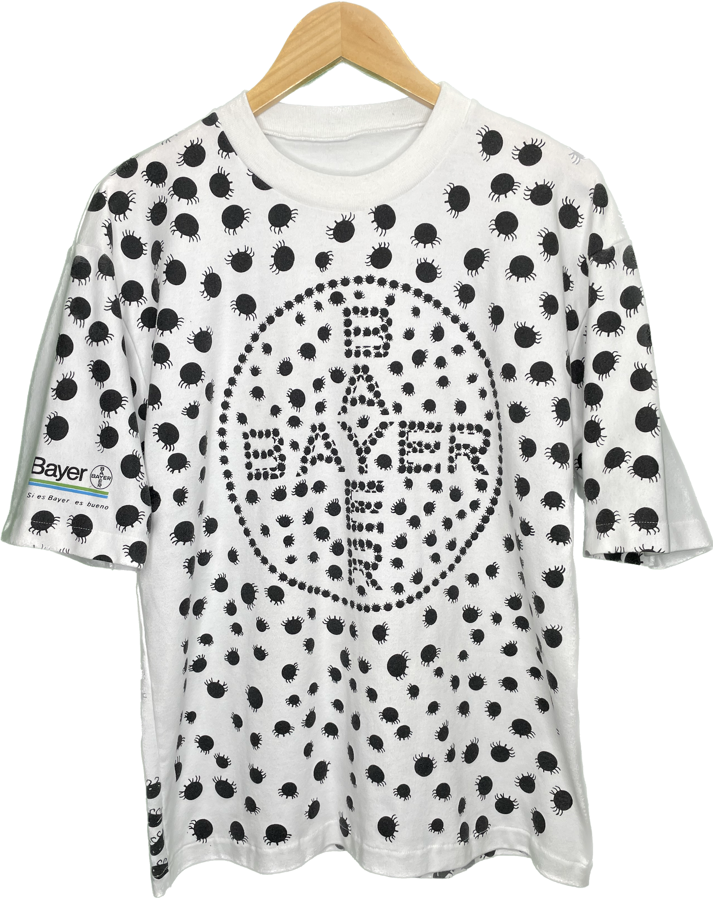 Vintage L/XL AOP Bayer Bug Spray All Over Print T-Shirt
