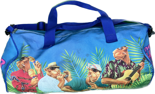 Vintage 90s Joe Camel Cigarettes Beach Band Duffle Travel Bag