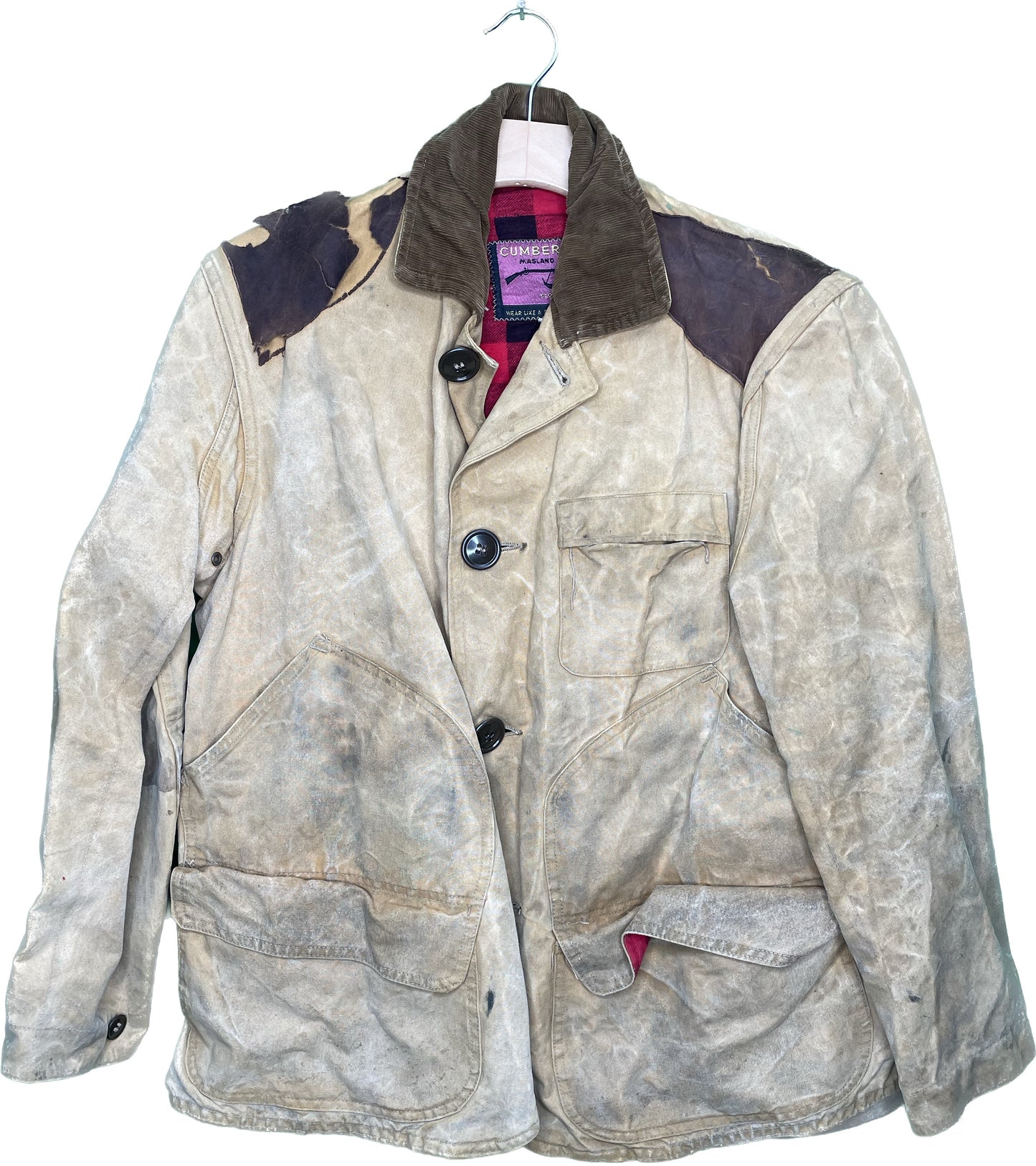 Vintage M/L  Cumberland Hunting Jacket Plaid Lined AS IS
