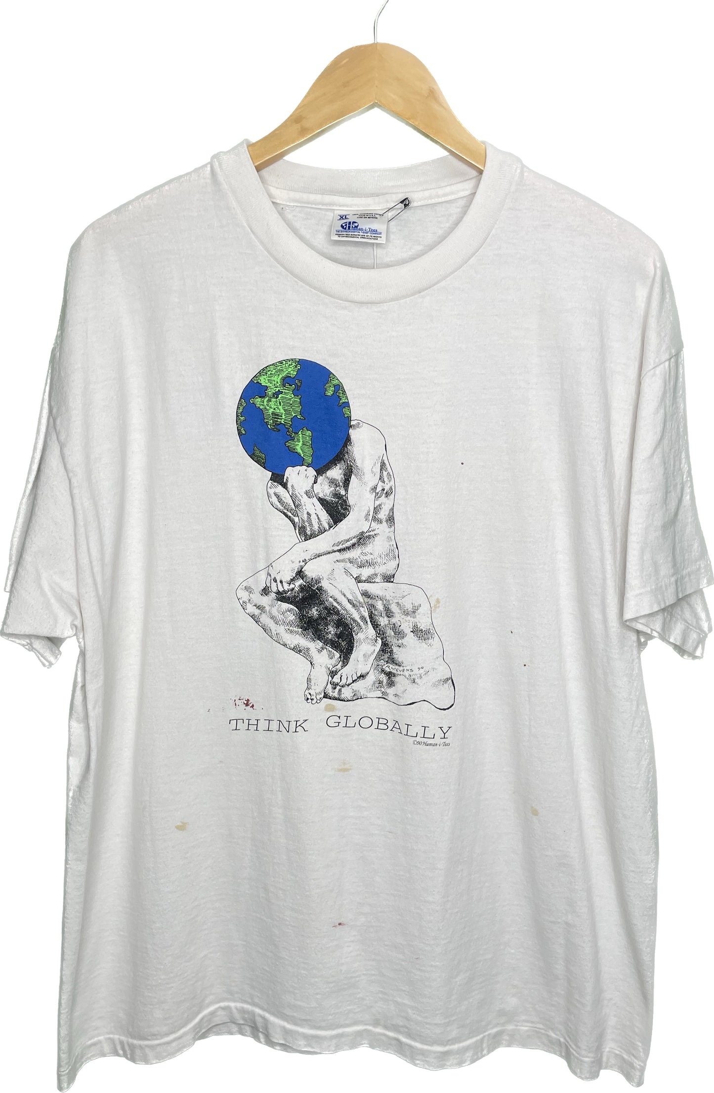 Vintage L/XL Think Globally Shirt