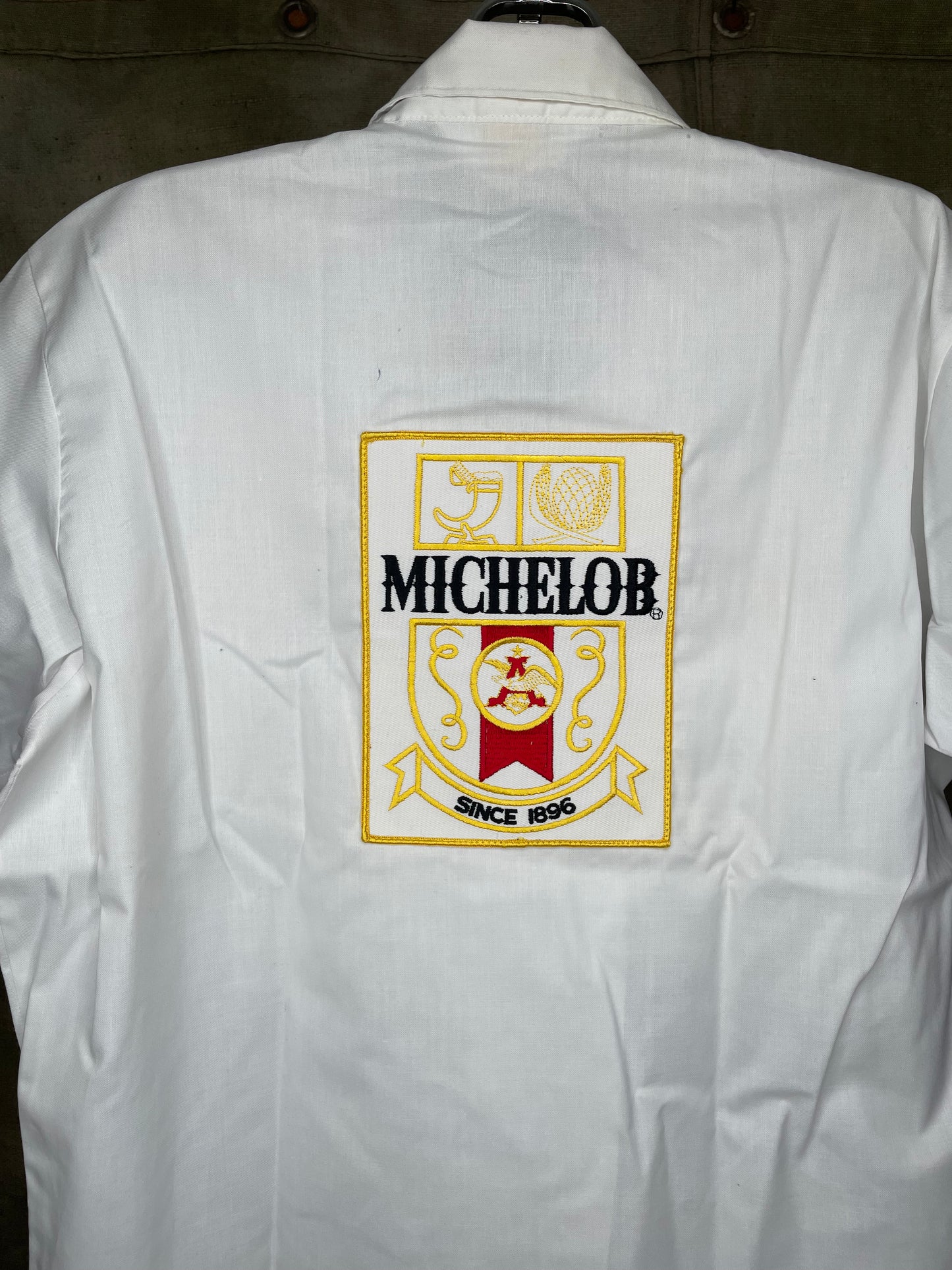 Vintage Michelob Beer Work Shirt NOS Patches Sz L