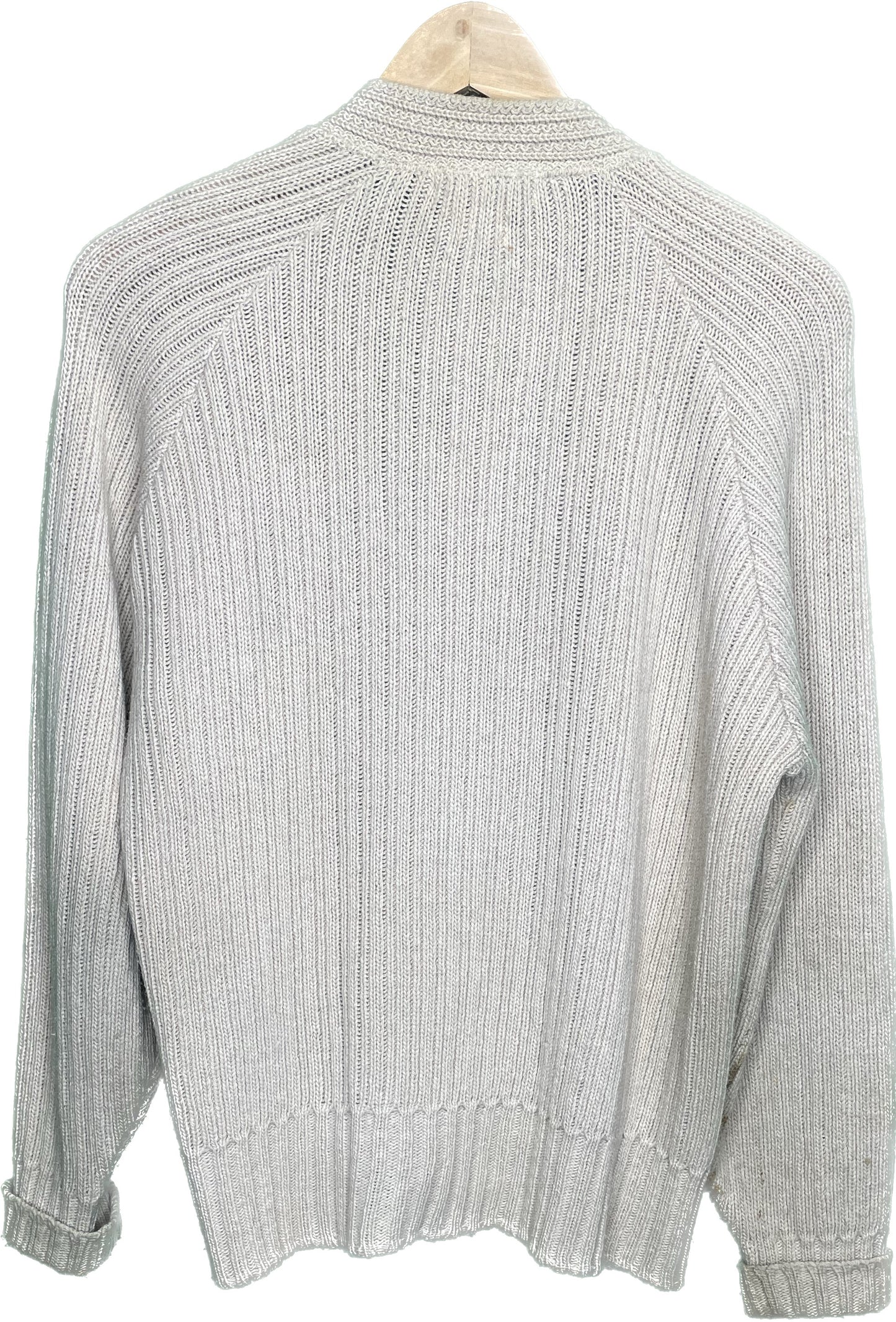 Vintage M Lamb Knit Tan Open Front Sweater