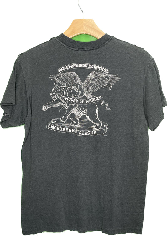 Vintage S/M Harley Davidson House Of Harley Anchorage Alaska T-shirt