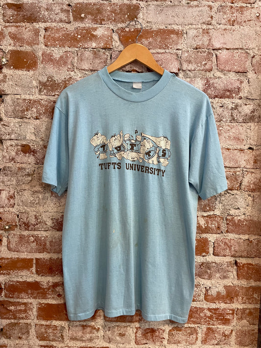 Vintage L Tufts University Single Stitch Elephants Shirt