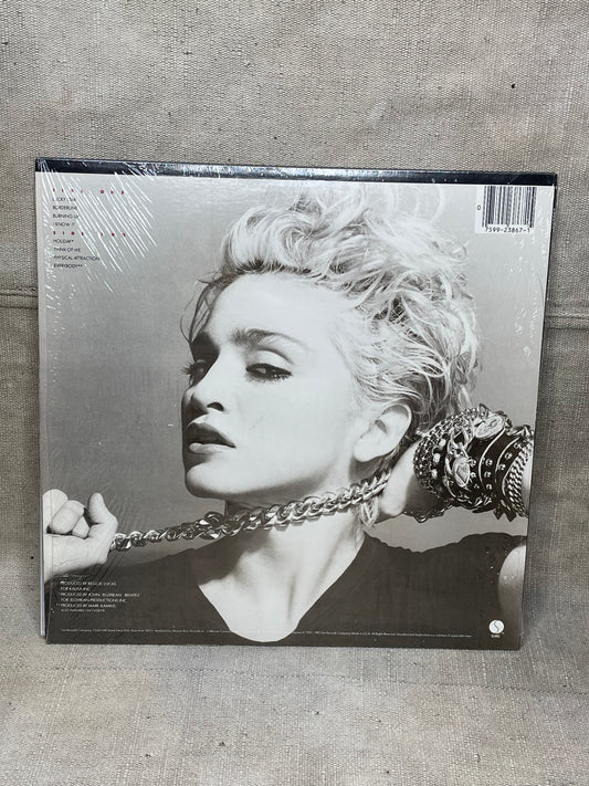 Vintage VG VG Madonna Self Titled LP 1983 Sire Records w/ Lyric Sleeve Record LP Shrink Hype Sticker