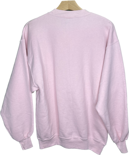 Vintage M/L Recycle Reduce Rewear Village Vintage Merch Pink Crewneck Sweatshirt