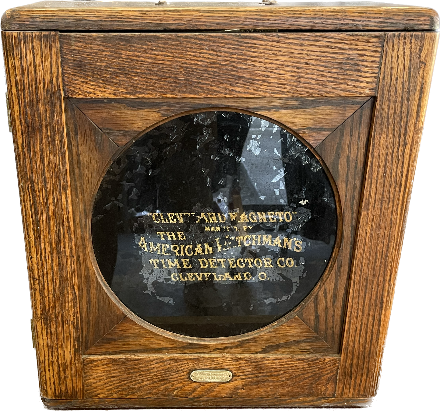 Antique American Watchman’s Time Detector Master Clock Oak Original