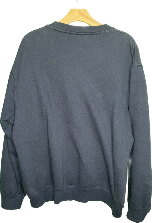Vintage XXL Michigan Go Blue Embroidered College Sweatshirt